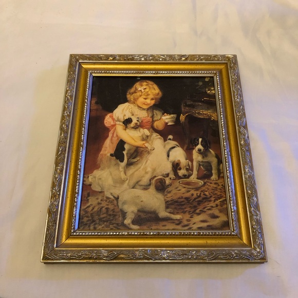 Cedar Creek collection print on textured canvas in wood Frame “Tea Time” 1950’s - Picture 1 of 5